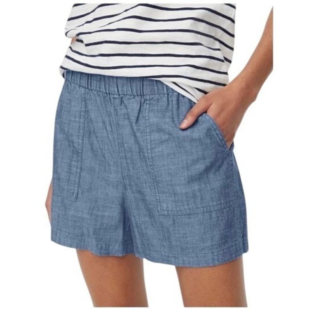 J. Crew Womens XL Pull On Chambray Shorts NWT